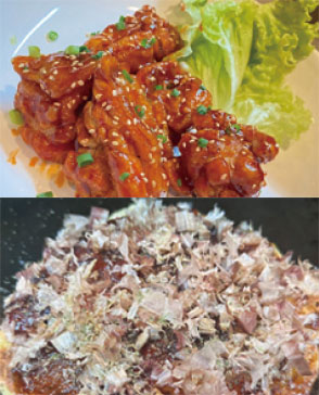 恩田さん特製の韓国料理と鉄板焼ももの味を受け継ぐお好み焼の画像